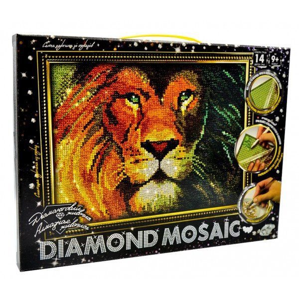 Набір креативної творчості Алмазний живопис DIAMOND MOSAIC Danko Toys DM-03 дитячий для дітей 30*20 см - 9
