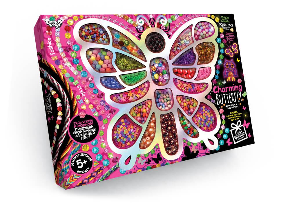 Набір дитячої творчості Charming Butterfly Danko Toys CHB-01-01 креатив для дітей бісер кристали куміхімо дівчаткам - 1
