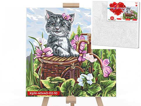 Картина за номерами PAINTING BY NUMBERS Danko Toys KpNe-40х40-02 дитячий набір творчості для дітей - 2