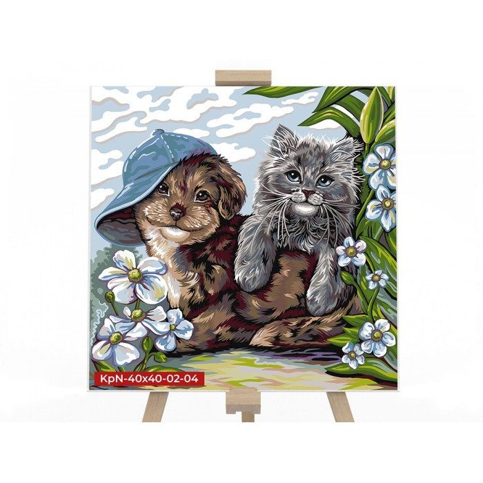 Картина за номерами PAINTING BY NUMBERS Danko Toys KpNe-40х40-02 дитячий набір творчості для дітей - 5