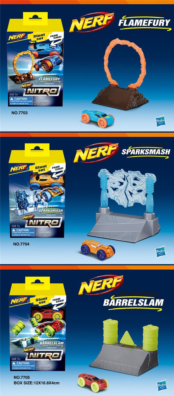 Ігровий набір NERF NITRO машинка з перешкодою 7703/7704/7705 дитячий транспорт іграшка для запуску для хлопчиків - 4