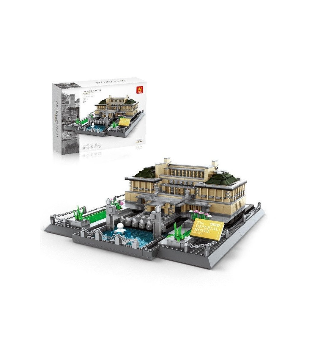 3D конструктор Wange Архітектура Готель Імперіал у Токіо 5226 дитячий 3Д 1373 деталі - 5