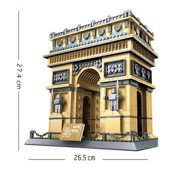 3D конструктор Wange Архітектура Тріумфальна арка Париж 5223 дитячий 3д 1401 деталь - 5