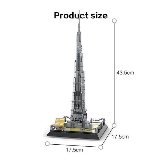 Конструктор Хмарочос Бурдж-Халіфа Wange 3D Архітектура 4222 Дубаї 3Д 580 деталей пластиковий - 6