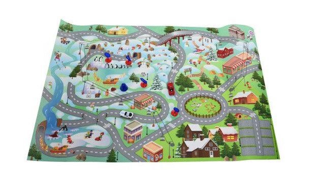 Ігровий килимок із машинками 019A-30C Гра Правила дорожнього руху дитячий набір машинки знаки іграшка для дітей - 3