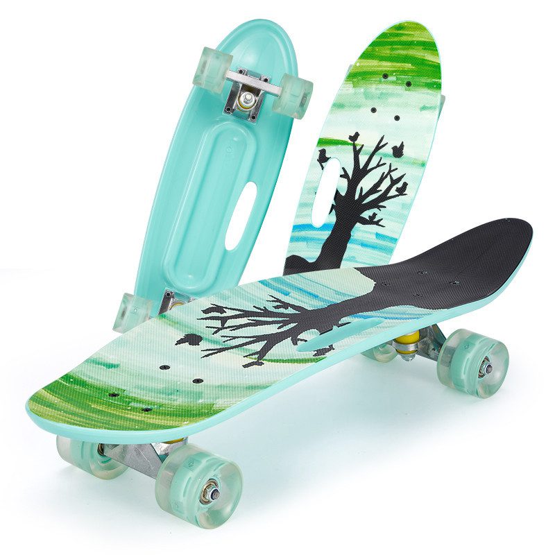 Скейт із ручкою Penny Board 885 світяться колеса Пенні борд 26” пластиковий дитячий скейтборд для дітей підлітків - 3