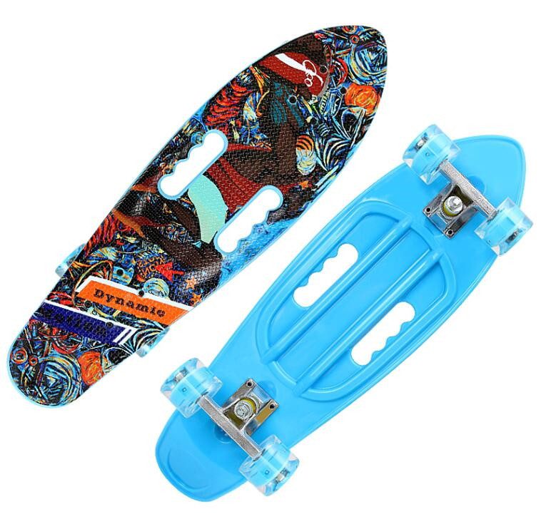 Скейт із ручкою Penny Board 889 світяться колеса Пенні борд 26” пластиковий дитячий скейтборд для дітей підлітків - 2