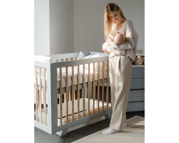 Дитяче ліжко Zoryne Deson DS-601 дерев'яне бук бортик регулюється висота спального місця - 5