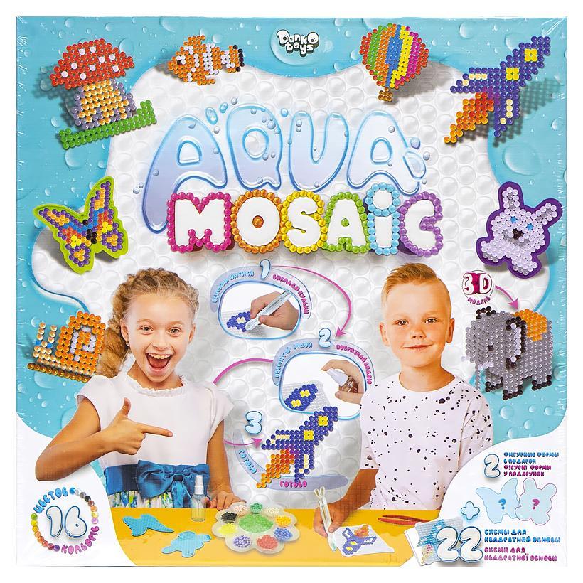 Набір креативної творчості Aqua Mosaic Аква Мозаїка АМ-01-02 Danko Toys (середній), 3D фігури - 1