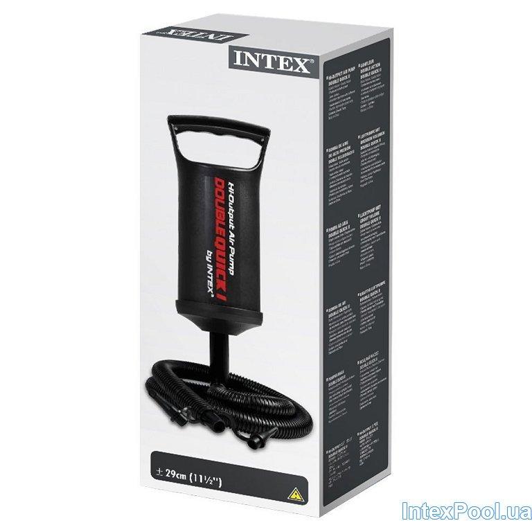 Насос ручний Intex 68612, універсальний насос для надувних матраців, кіл, плотів, 29 см - 4