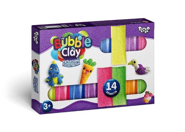 Креативна творчість Bubble Clay BBC-05-01U Danko Toys набір 14 шт. кульковий пластилін ліплення для дітей - 2