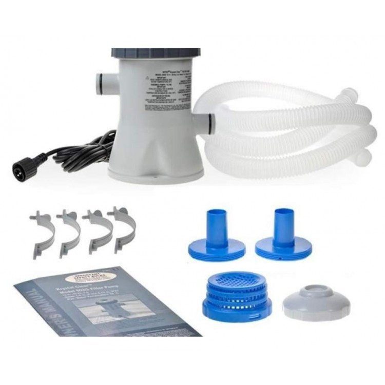 Картриджний фільтр насос Intex 28602 для басейну до 5 куб. м. потужність 1250 л/год тип H гідро аерація - 2