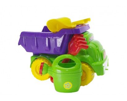 Пісочний набір №2 Doloni Toys 013565 машина лопатка граблі лійка дитяча іграшка для гри з піском - 7