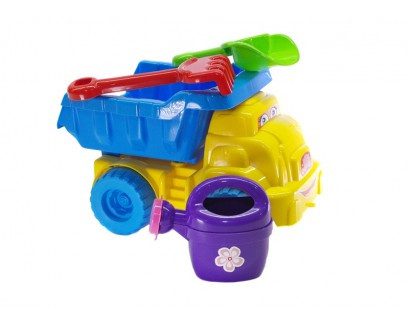 Пісочний набір №2 Doloni Toys 013565 машина лопатка граблі лійка дитяча іграшка для гри з піском - 6