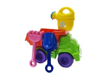 Пісочний набір №2 Doloni Toys 013565 машина лопатка граблі лійка дитяча іграшка для гри з піском - 8