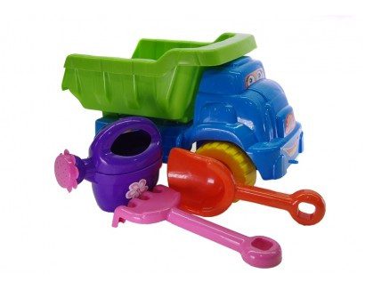 Пісочний набір №2 Doloni Toys 013565 машина лопатка граблі лійка дитяча іграшка для гри з піском - 5