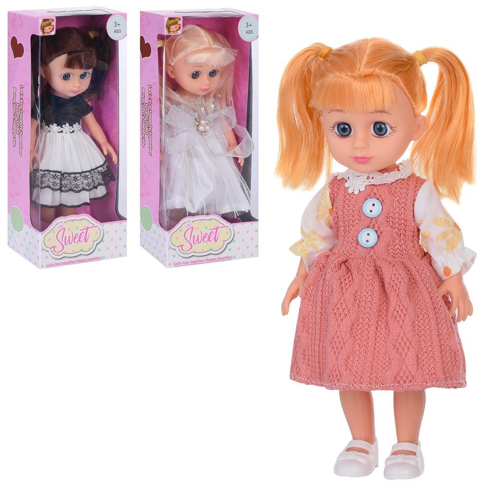 Лялька Sweet JZ08B м'яконабивна дитяча іграшка 25 см пупс звук ефекти для дівчаток - 1