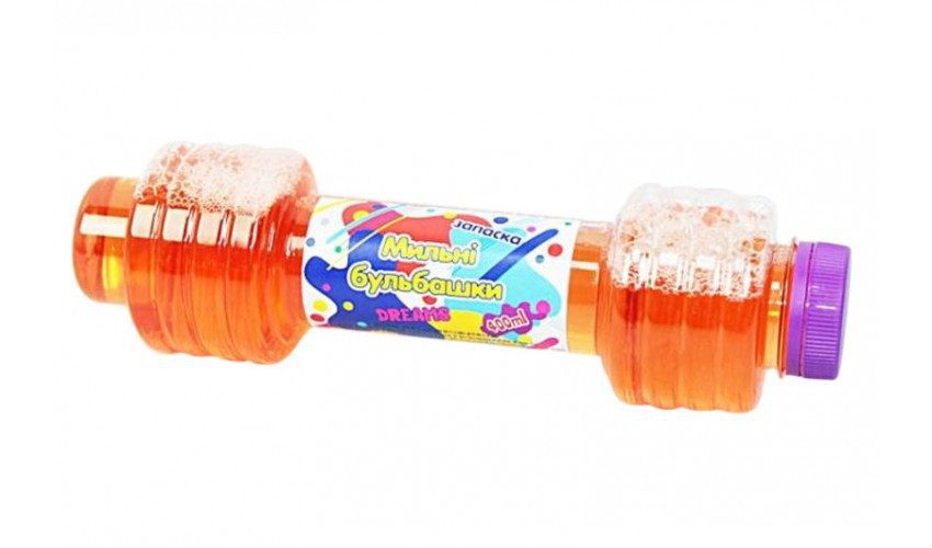 Мильні бульбашки Гантелі S-9590 об'єм 400 мл довжина іграшки 23 см для дітей запаска - 2