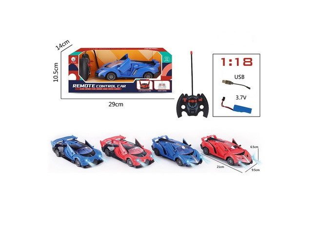 Машина на радіокеруванні JT357 легкова спорт акумулятор світло відчиняються двері іграшка для дітей машинка - 3