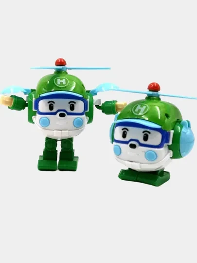 Трансформер транспорт Robocar Poli 83168 Робокар Полі іграшка дитячий робот машинка вертоліт вантажівка для дітей - 2