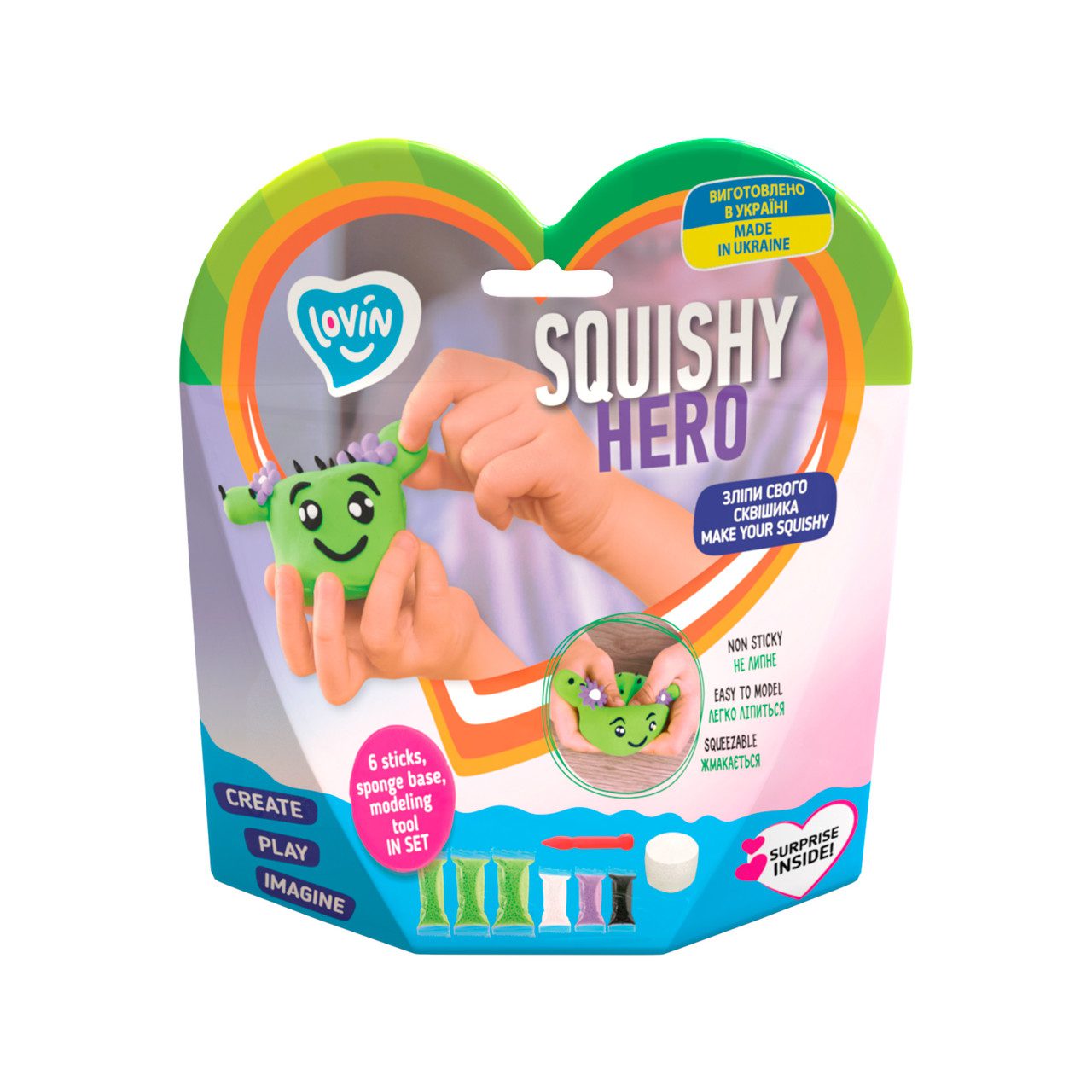 Набір для ліплення з повітряним пластиліном Squishy Cactusita ТМ Lovin 70124 сквіш кактус м'ялка антистрес Ловін - 3