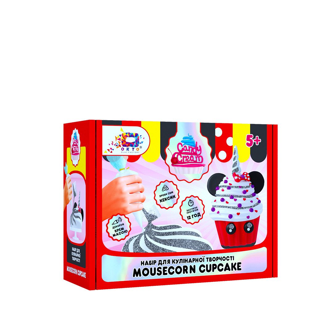Набір для кулінарної творчості Candy Cream Mousecorn Cupcake 75004 кекс ліплення блискітки пластилін ОКТО - 3