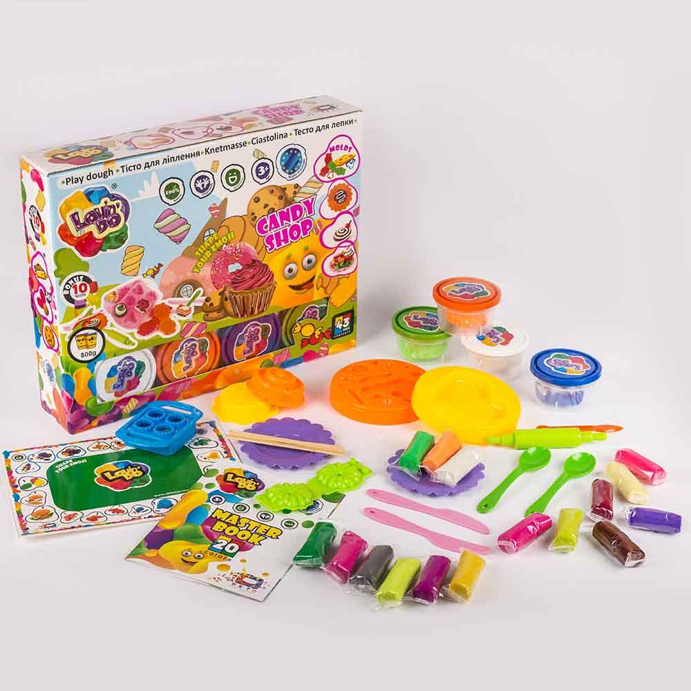 Набір тіста для ліплення Майстерня солодощів ТМ Lovin'Do 11017 Candy Shop 3D формочки посуд пластилін Ловін До - 1