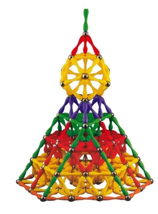 Дитячий магнітний 3D конструктор Magnetic AQ-755-56-57  у коробці 48 деталей 3Д розвиваючий для дітей з 3 років - 5