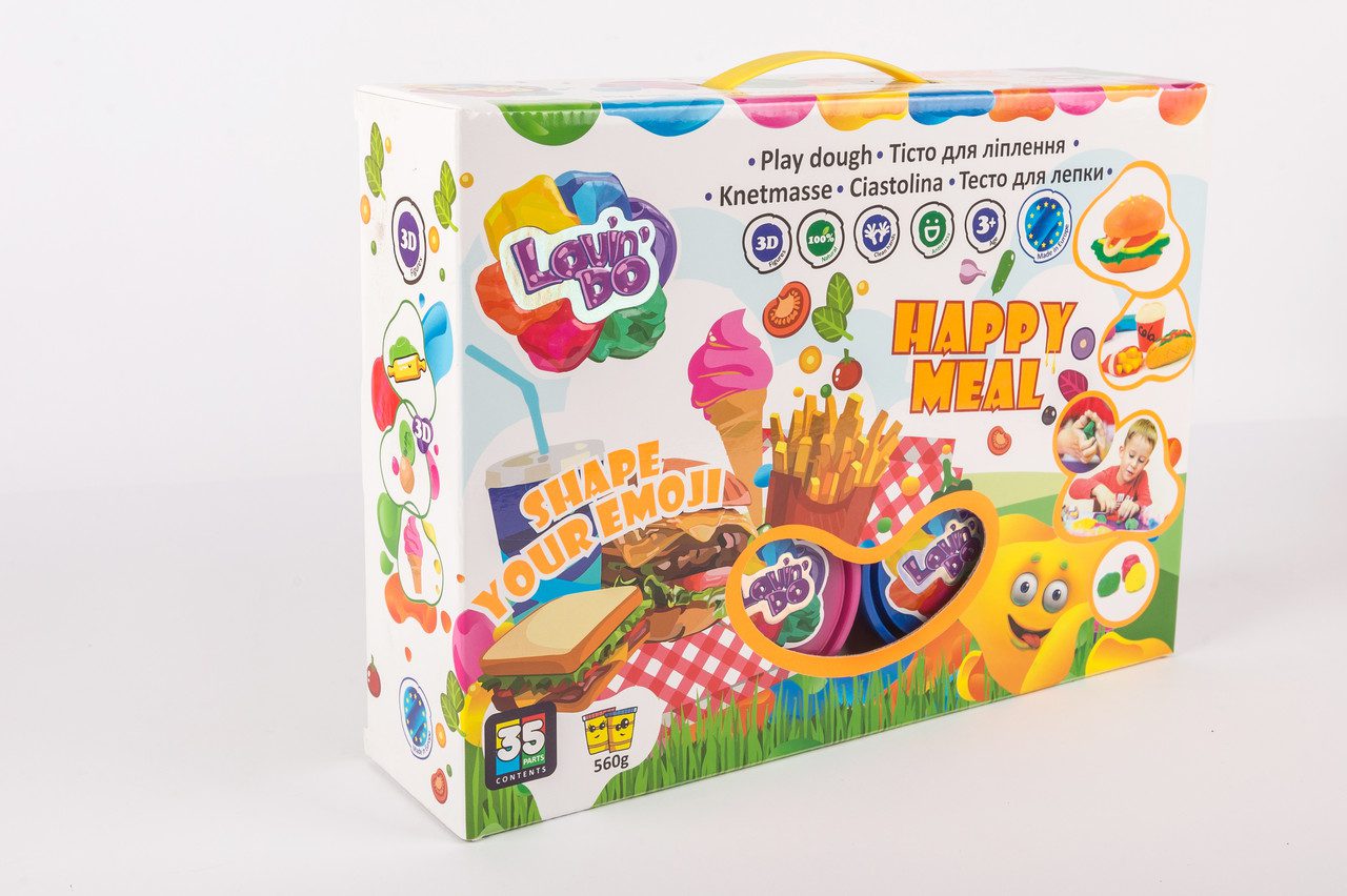 Набір тіста для ліплення Хеппі Міл ТМ Lovin'Do 11006 Happy Meal 3D молд формочки шприц пластилін Ловін До - 1