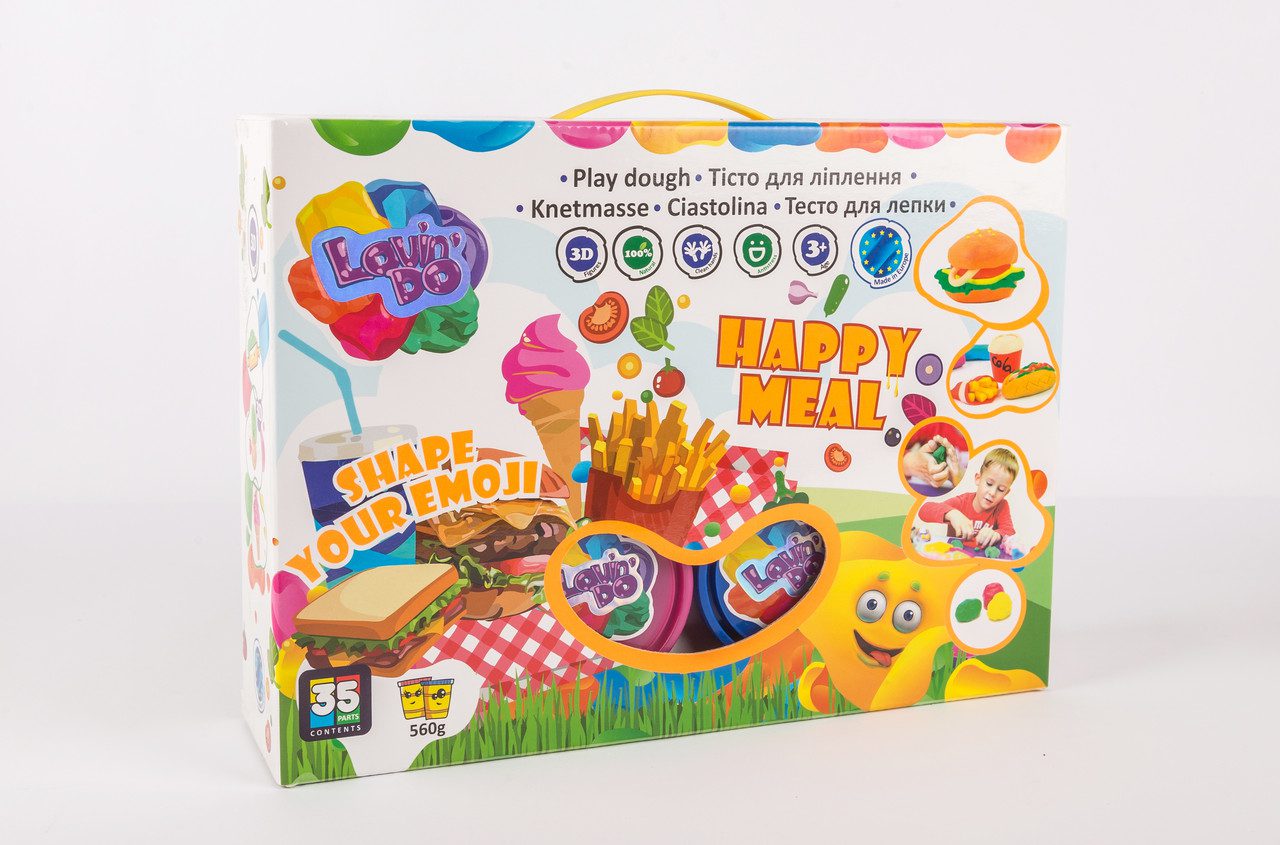 Набір тіста для ліплення Хеппі Міл ТМ Lovin'Do 11006 Happy Meal 3D молд формочки шприц пластилін Ловін До - 2