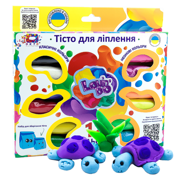 Набір тіста для ліплення 12 кольорів ТМ Lovin'Do 41015 неон розвиваюча творчість для дітей тісто пластилін Ловін До - 3