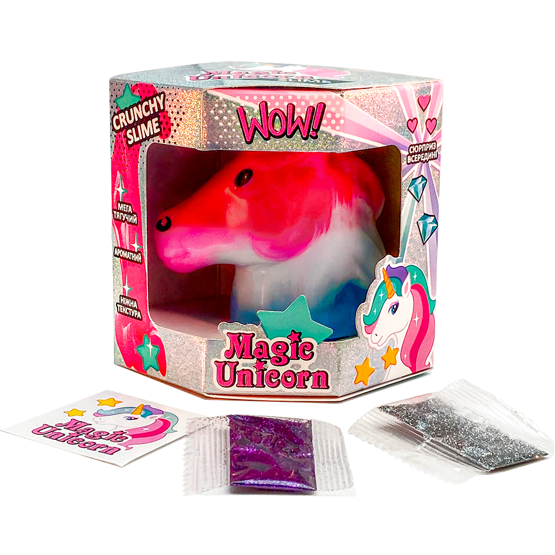 Лизун-антистрес Magic Unicorn TM Mr.Boo 80092 з блискітками в банці 80 мл. слайм єдиноріг іграшка ОКТО - 4