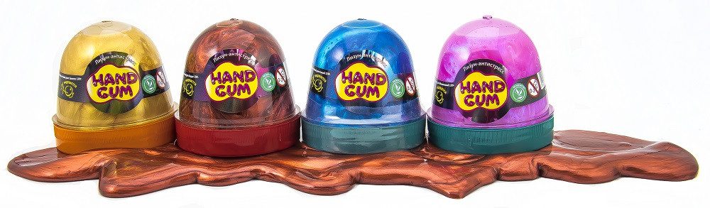 Лизун-антистрес ТМ Mr.Boo Hand gum 80103 Бронза Жуйка для рук у банці 120 г слайм м'ялка тягучка іграшка ОКТО - 2