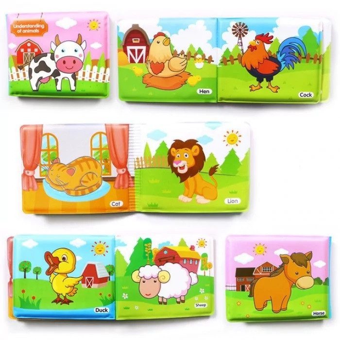 Книжка для купання A531/532/533 транспорт/тварини іграшка у ванну розвиваюча для дітей малюків книга для ванної - 3