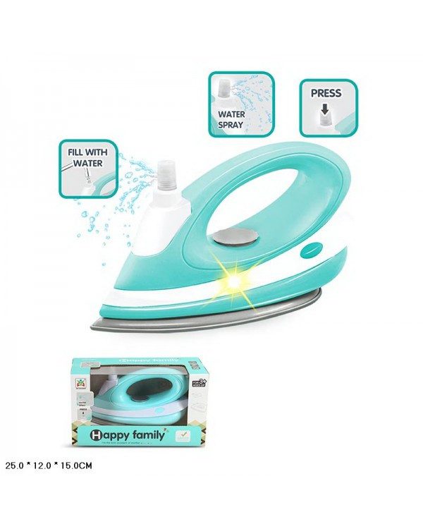 Іграшкова дитяча праска LS820Q8, іграшкова побутова техніка, праска, бризкає водою, світиться, вібрує - 3