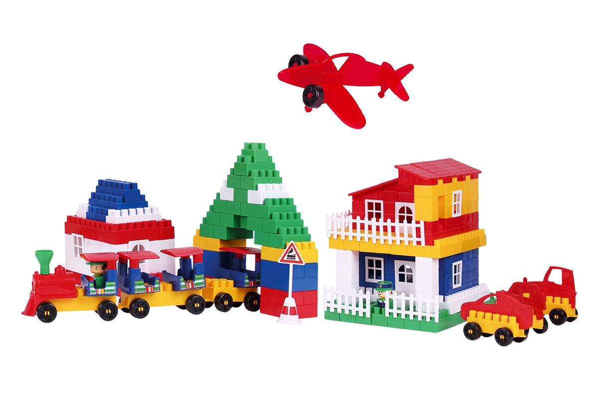 Дитячий пластиковий блочний конструктор Техно 6 ТехноК 0540, 380 деталей у пакеті розвиваючий для дітей - 2