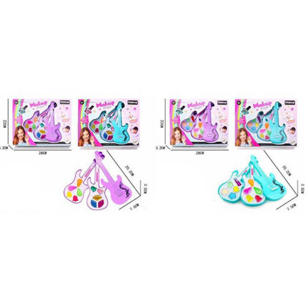 Набір дитячої косметики Гітара 5958A2-2, тіні, помада, лак, 2 яруси, для макіяжу, для дівчаток - 3