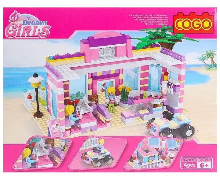 Конструктор Морський ресторан COGO 4509, дитячий набір, Dream Girls, 500 деталей, для дівчаток, фігурки, меблі, квадроцикл - 2