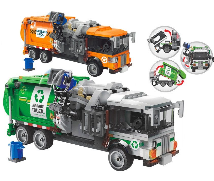 Конструктор Сміттєвоз KB 196 Limo Toy, транспорт мегаполісу, 505 деталей, дитячий розвиваючий набір, хлопчику - 1