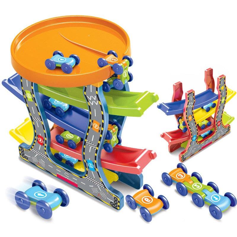 Трек Веселий трамплін 6842, гра, 5 рівнів, машинки, спуск, дитячий ігровий розвиваючий набір - 1