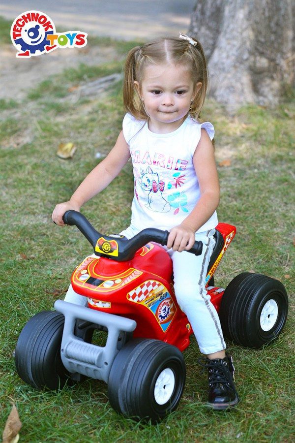 Квадроцикл ТехноК 4111, червоний, дитячий байк, машинка, толокар, каталка, іграшка для дітей - 4