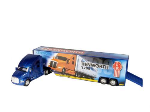 Модель вантажівки KENWORTH T700 з контейнером KT1302W Kinsmart металеві інерційні машинки іграшки для дітей - 8