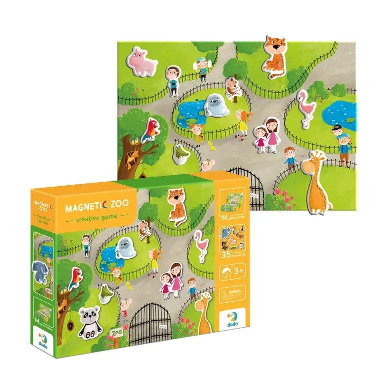 Розвиваюча гра Магнітний зоопарк Dodo 200207, планшетка, 35 магнітів, креативний пазл, ДоДо, creative game - 6