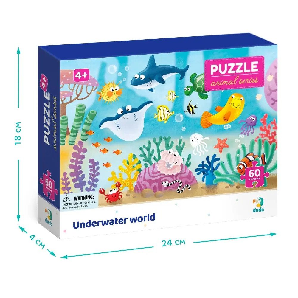 Дитячий пазл Dodo Підводний світ 300378, великий, 60 елементів, розвиваюча гра, ДоДо, Тварини - 5
