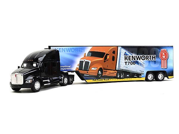 Модель вантажівки KENWORTH T700 з контейнером KT1302W Kinsmart металеві інерційні машинки іграшки для дітей - 4