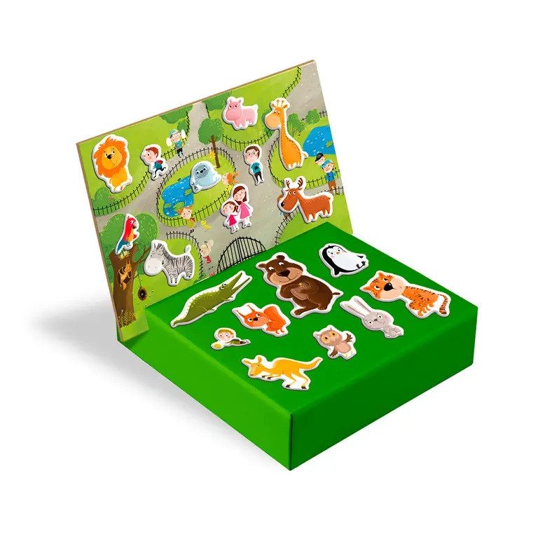 Розвиваюча гра Магнітний зоопарк Dodo 200207, планшетка, 35 магнітів, креативний пазл, ДоДо, creative game - 4