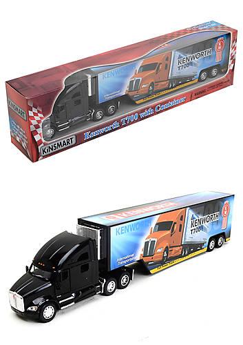 Модель вантажівки KENWORTH T700 з контейнером KT1302W Kinsmart металеві інерційні машинки іграшки для дітей - 6