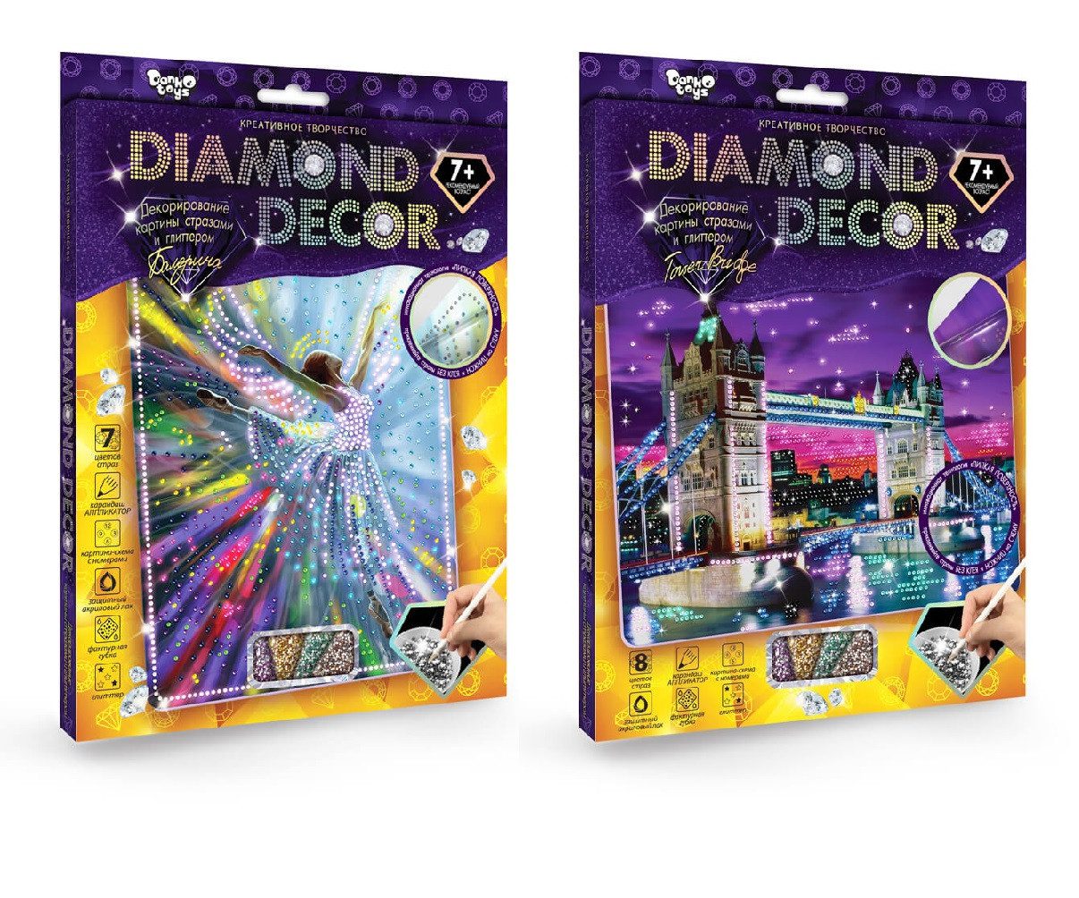 Набір креативної творчості DIAMOND DECOR DD-01-01...11, Danko Toys, алмазна картина - 8
