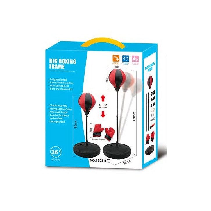 Боксерська груша 1808-9 на стійці, з рукавичками - 3