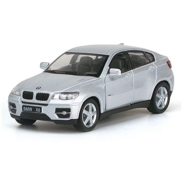 Дитяча колекційна машинка Kinsmart BMW X6 KT5336w, металева інерційна іграшка, відчиняються двері, Кінсмарт - 6